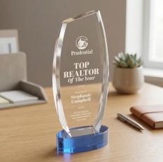 Colorado Award on Base - Sky Blue - Crystal Awards