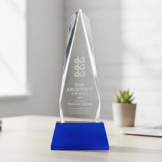 Cheswick Award on Entwhistle Base - Blue - Crystal Awards