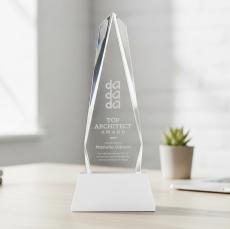 Cheswick Award on Entwhistle Base - White - Crystal Awards