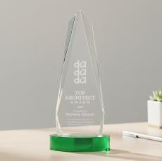 Cheswick Award on Alberton Base - Green - Crystal Awards