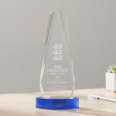 Cheswick Award on Alberton Base - Blue - Crystal Awards