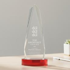 Cheswick Award on Alberton Base - Red - Crystal Awards