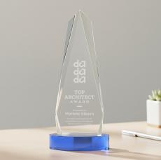 Cheswick Award on Alberton Base - Sky Blue - Crystal Awards