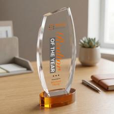 Colorado VividPrint Award on Base - Amber - Sales Awards