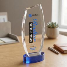 Colorado VividPrint Award on Base - Blue - Sales Awards