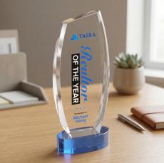Colorado VividPrint Award on Base - Sky Blue - Sales Awards