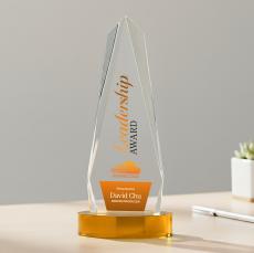 Cheswick VividPrint Award on Alberton Base - Amber - Sales Awards
