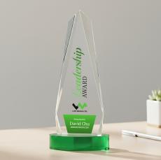 Cheswick VividPrint Award on Alberton Base - Green - Sales Awards