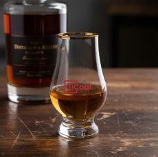 Lismore Gold Rim Whiskey Taster - Imprinted - Wine Glasses