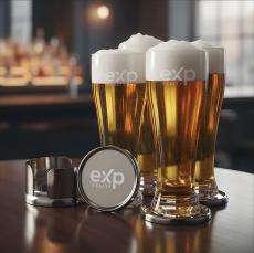 Baldoni Coasters & Muskoka Pilsner Set - Barware Gift Sets
