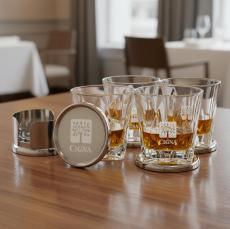 Baldoni Coasters & Oakhaven On-the-Rocks Set - Barware Gift Sets