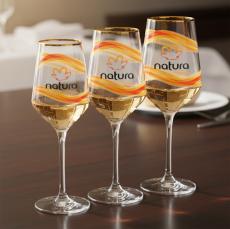 Tucson Gold Rim Wine Glass - VividPrint - Wine Glasses
