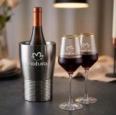 Genoa Wine Cooler & Tucson Gold Rim Wine Set - Wine Accessories