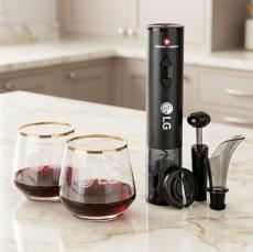 Swiss Force Opener Set & Tucson Gold Rim Stemless Wine - Wine Accessories