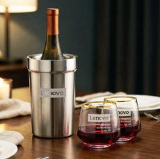 Milano Wine Cooler & Tucson Gold Rim Stemless Wine - Wine Coolers