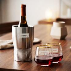 Genoa Wine Cooler & Tucson Gold Rim Stemless Wine - Wine Coolers