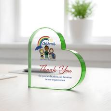 Davina Heart VividPrint Award - Emerald - Heart Awards