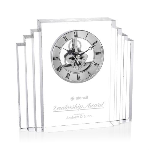 Recognition Awards - Shop by Recipient - Retirement Awards - Desford Clock - Silver