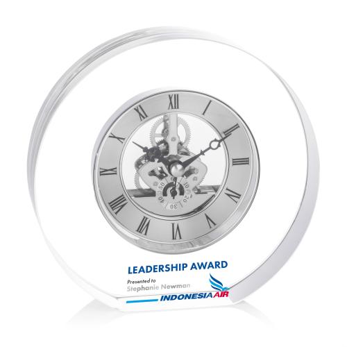 Recognition Awards - Shop by Recipient - Retirement Awards - Wilkes VividPrint&trade; Clock - Silver