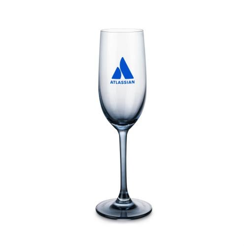 Corporate Gifts - Barware - Champagne Flutes - Soudan Smoke Flute - Imprinted