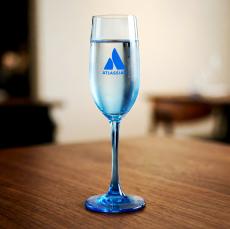 Soudan Flute Blue - Imprinted - Champagne Flutes