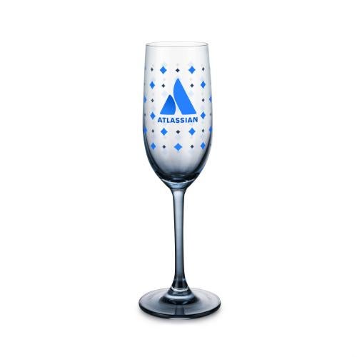 Corporate Gifts - Barware - Champagne Flutes - Soudan Flute Smoke - VividPrint&trade;