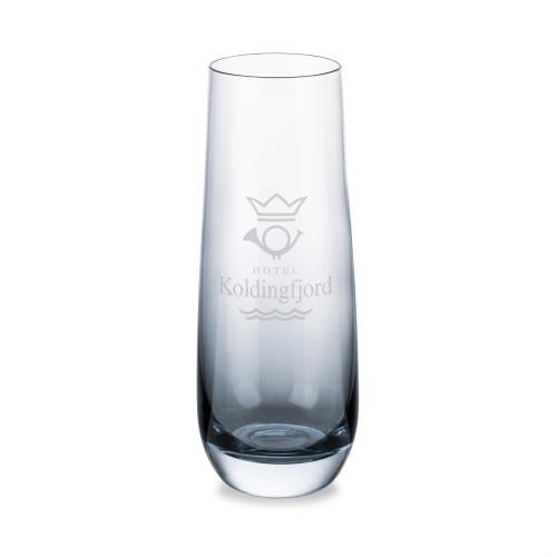 Corporate Gifts - Barware - Champagne Flutes - Soudan Stemless Flute Smoke - Deep Etch