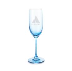 Soudan Flute Blue - Deep Etch - Champagne Flutes