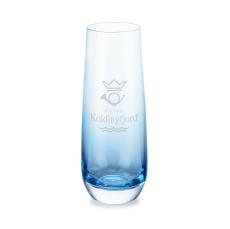 Soudan Stemless Flute Blue - Deep Etch - Champagne Flutes