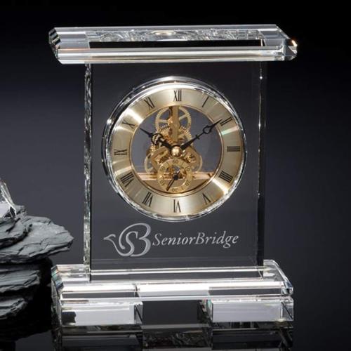 Recognition Awards - Crystal Awards - Westchester Clock - Gold