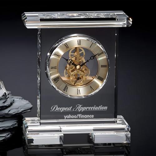 Recognition Awards - Crystal Awards - Westchester Clock - Gold