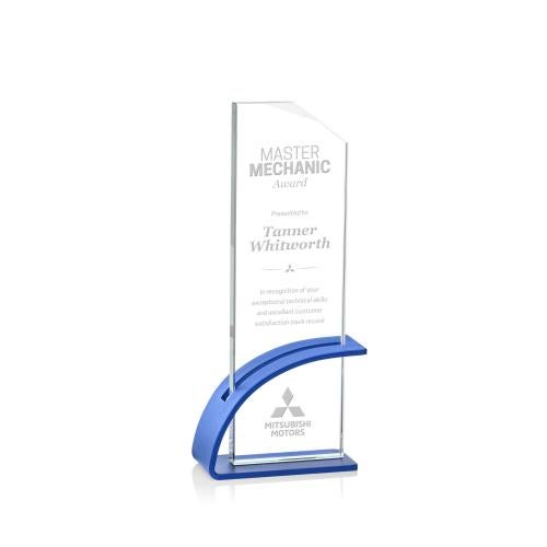 Recognition Awards - Crystal Awards - Barton Award - Blue
