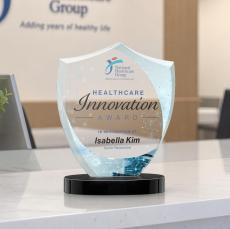 Scudo Shield VividPrint Award on Alberton Base - Black - Recognition Awards