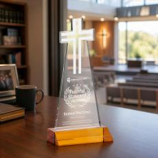Cross Award - Amber - Crystal Awards