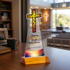 Cross VividPrint Award - Amber - Colored Glass Awards