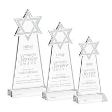 Star of David Award - Clear - Crystal Awards