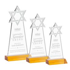 Star of David Award - Amber - Crystal Awards