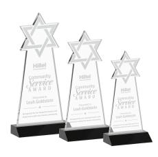 Star of David Award - Black - Black Crystal Awards