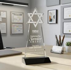 Star of David Award - Black - Black Crystal Awards