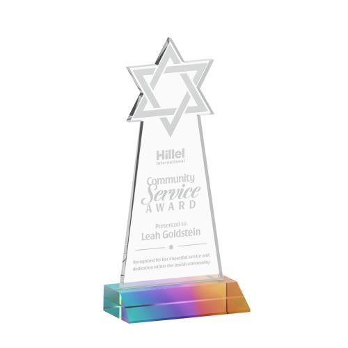 Recognition Awards - Crystal Awards - Star of David Award - Prismatic