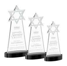 Star of David Award on Alberton Base - Black - Black Crystal Awards