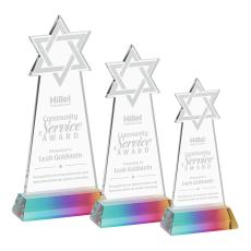 Star of David Award on Hartford Base - Prismatic - New Items