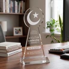 Crescent & Star Award - Clear - Over $150