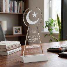 Crescent & Star Award - White - Over $150