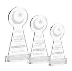 Crescent & Star Award on Alberton Base - Clear - Over $150