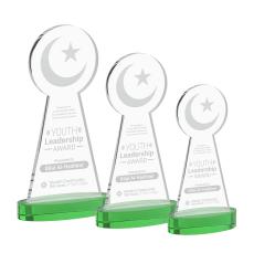 Crescent & Star Award on Alberton Base - Green - Over $150