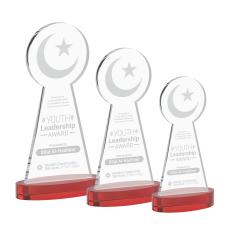 Crescent & Star Award on Alberton Base - Red - Over $150