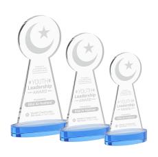 Crescent & Star Award on Alberton Base - Sky Blue - Over $150