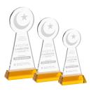 Crescent & Star Award on Hartford Base - Amber