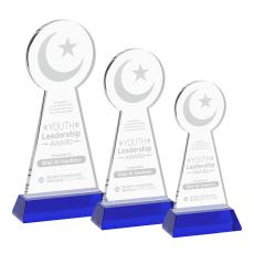 Crescent & Star Award on Hartford Base - Blue - Over $150